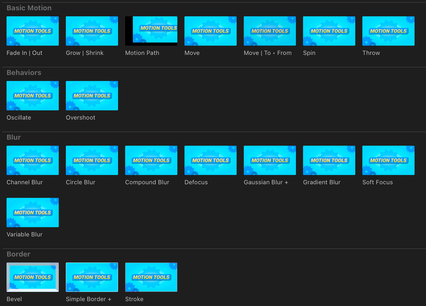 Motion Tools • 100+ Effects & Tools For Final Cut Pro!