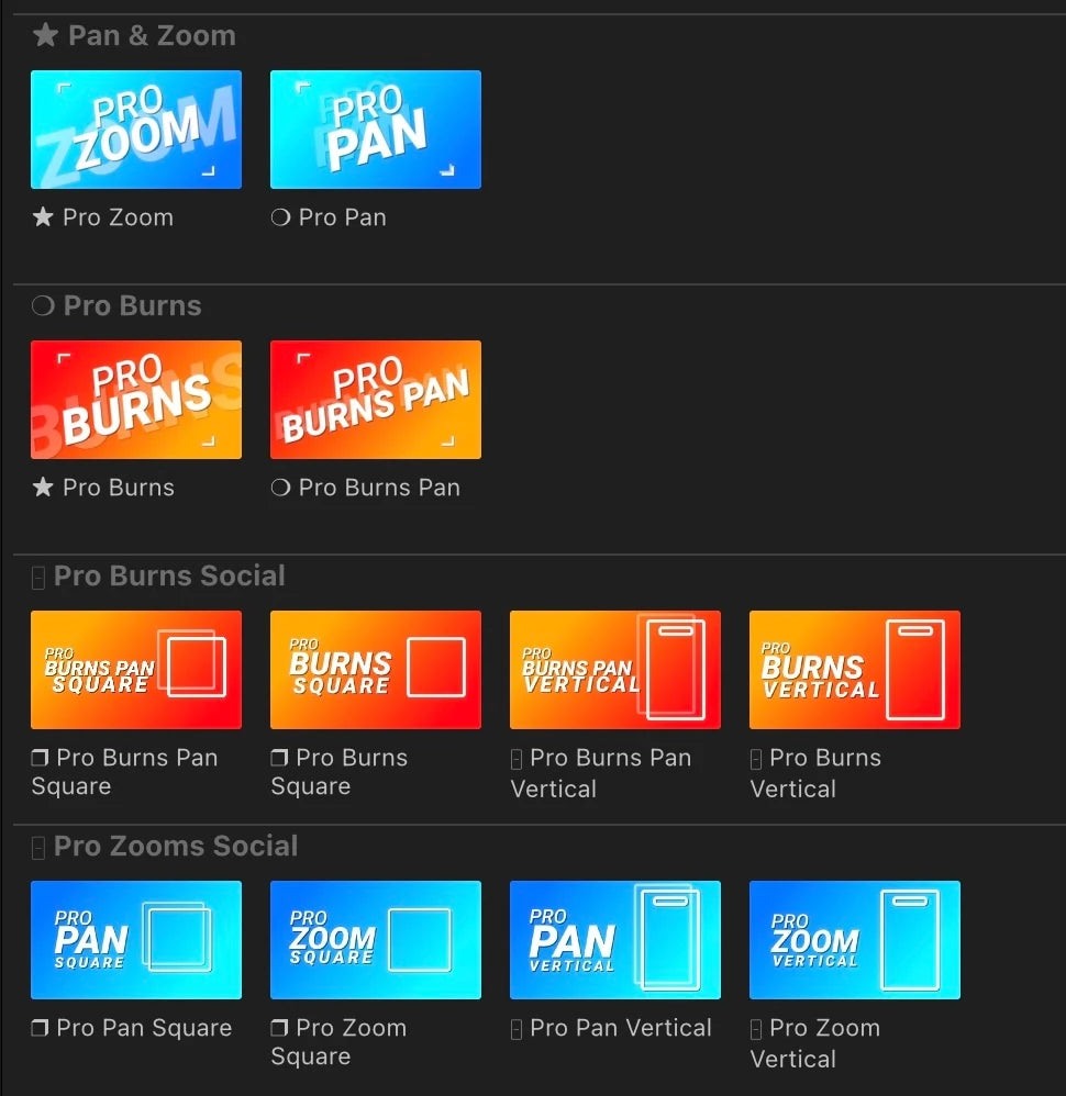 Pro Zooms For Final Cut Pro