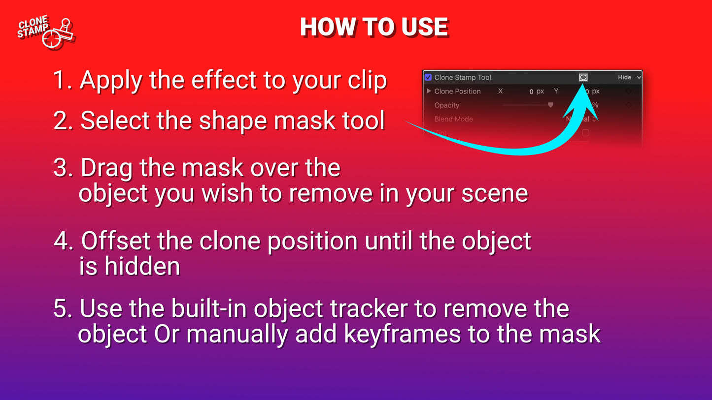 Clone Stamp Tool • Remove Objects Fast In Final Cut Pro!